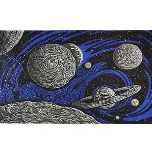 3D Glow-in-the-Dark Galactic Space Tapestry by Sunshine Joy